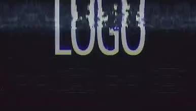 酷炫电磁波故障开场logo演绎AE模板视频的预览图